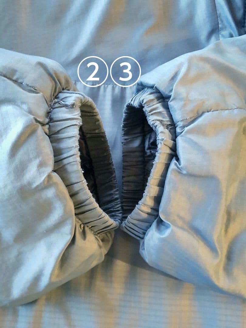 2007年製 patagonia マイクロパフフーデッド 収納袋付 S ブルー