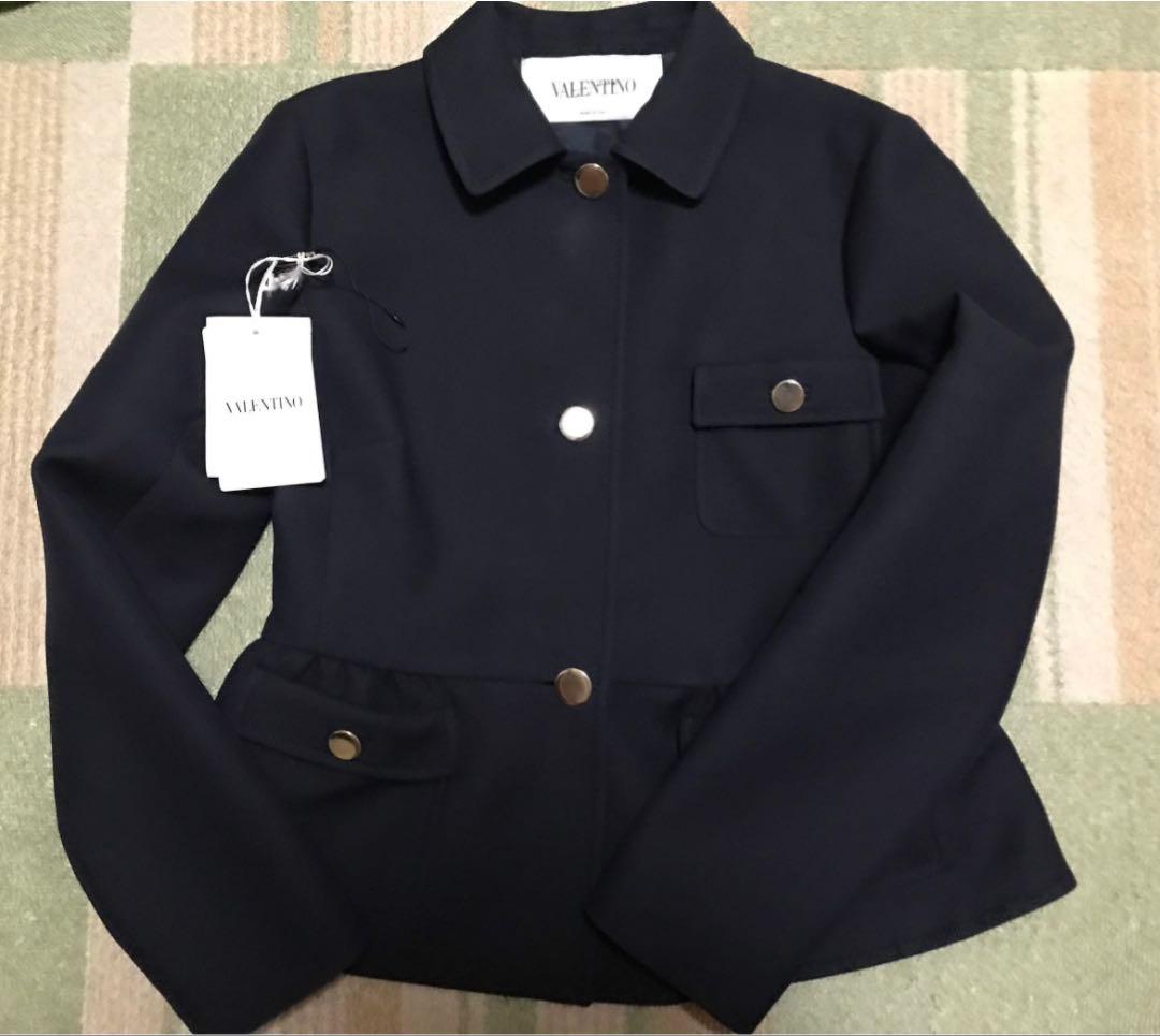 VALENTINO ネイビー テーラードジャケット イタリアサイズ42