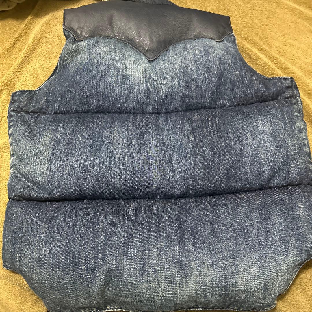 ロッキーマウンテンxヒステリックグラマー　ダウンベスト　デニム　レザー最終値下げ