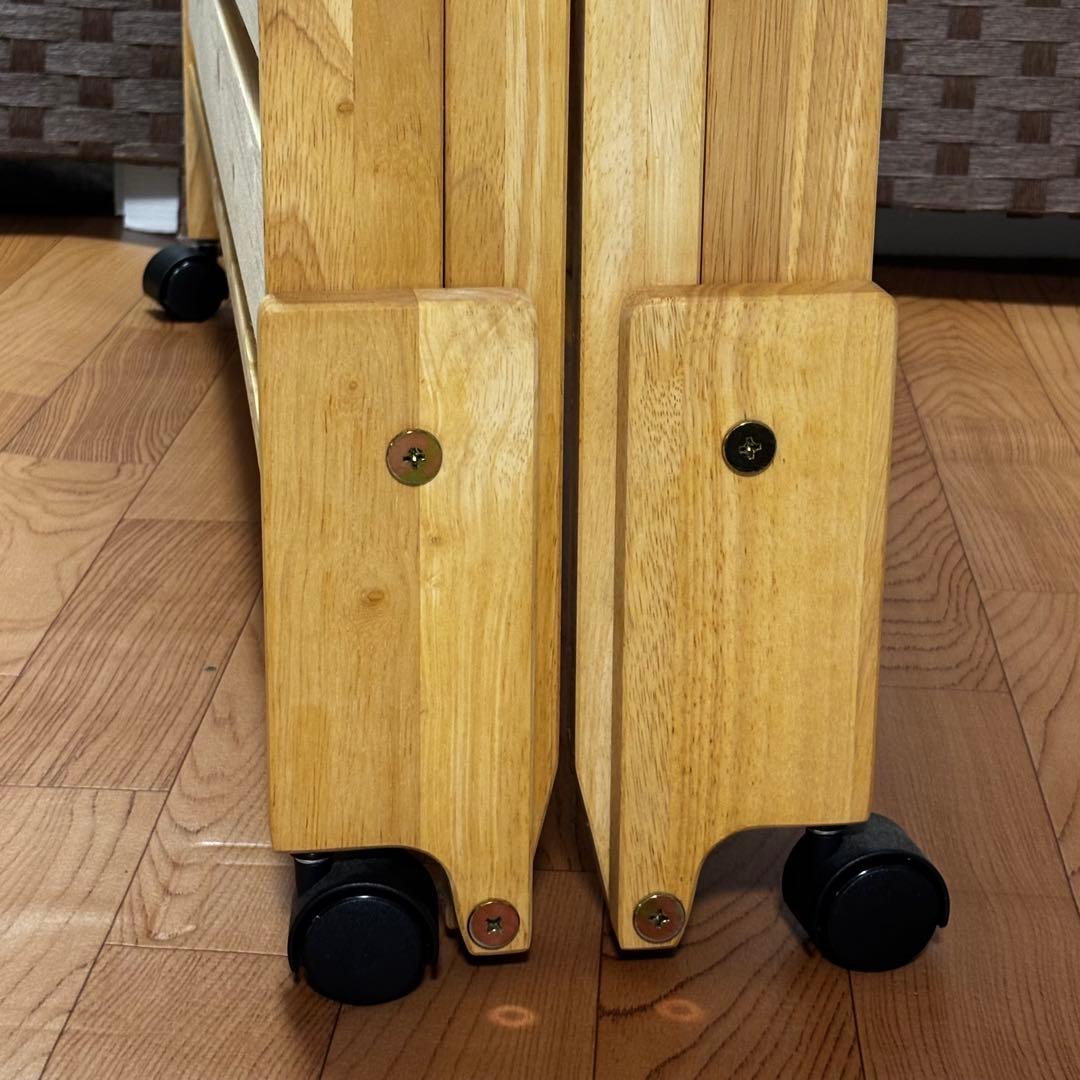【美品】中居木工 折りたたみスノコベッド シングルサイズ　天然木
