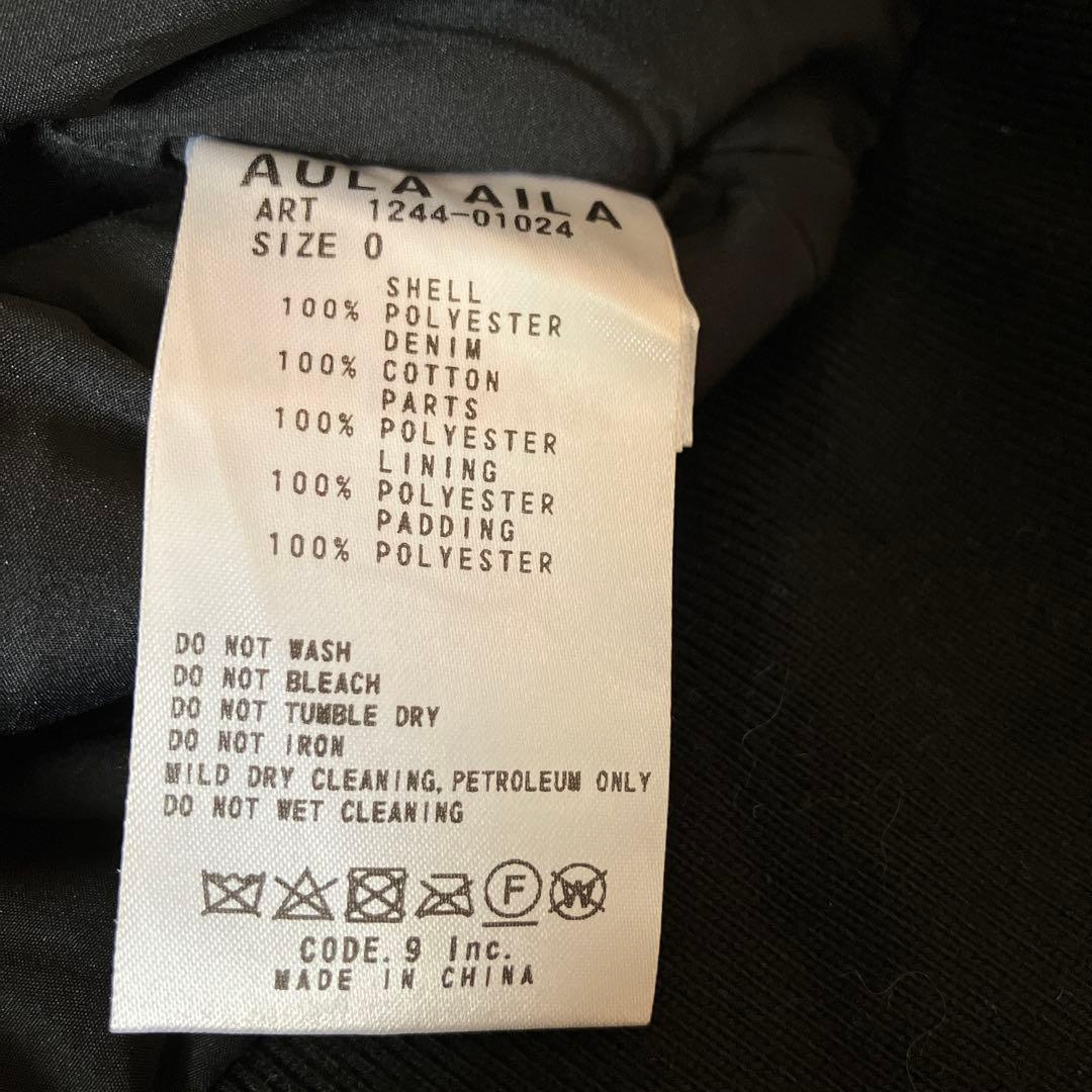 AULA AILA デニム切り替えブルゾン　黒