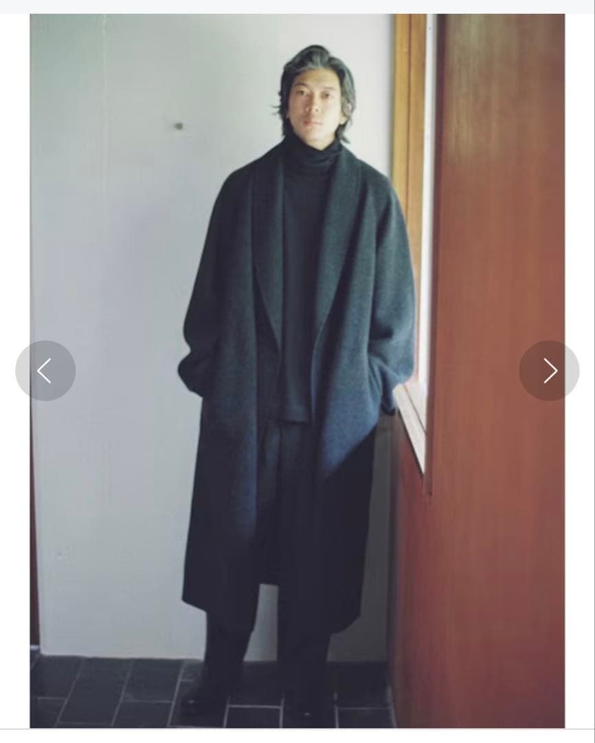 ジャケット・アウター LIDNM SHAWL COLLAR REVER COAT HEATHER