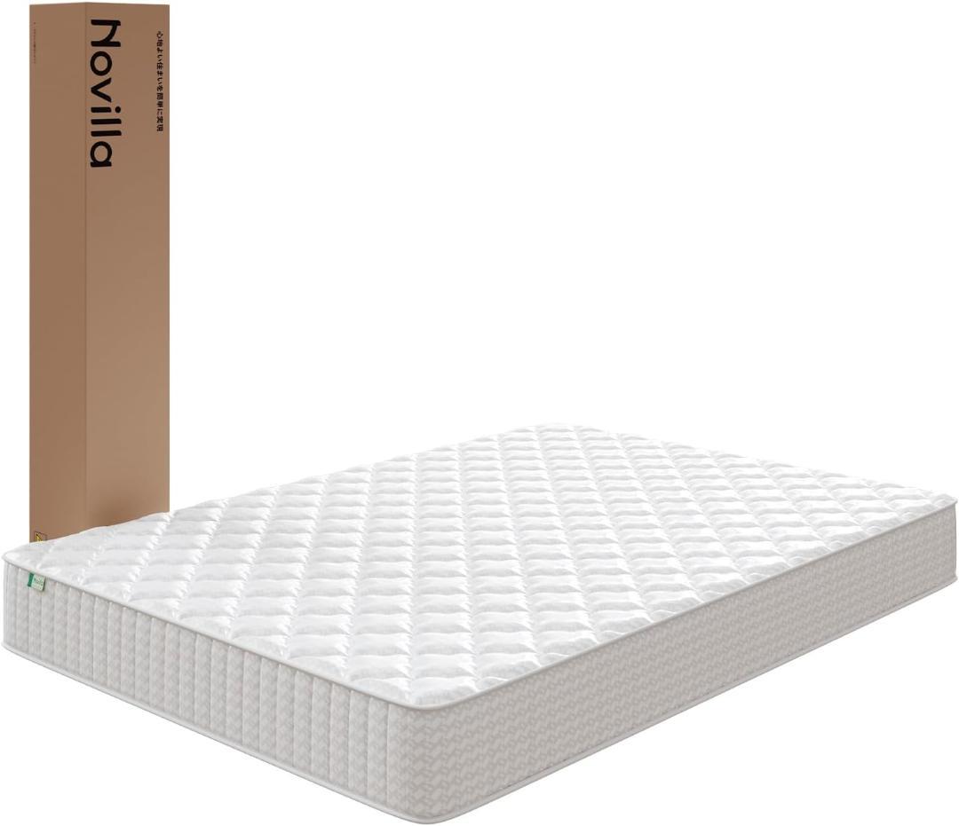 【開封済・未使用】Novilla マットレス ダブルサイズ ホワイト 高反発