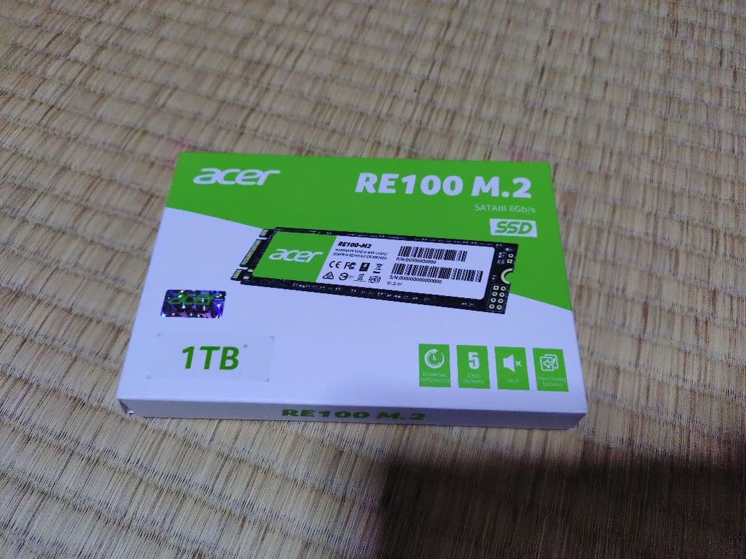 内蔵型SSD Acer RE100 M.2 SSD 1TB