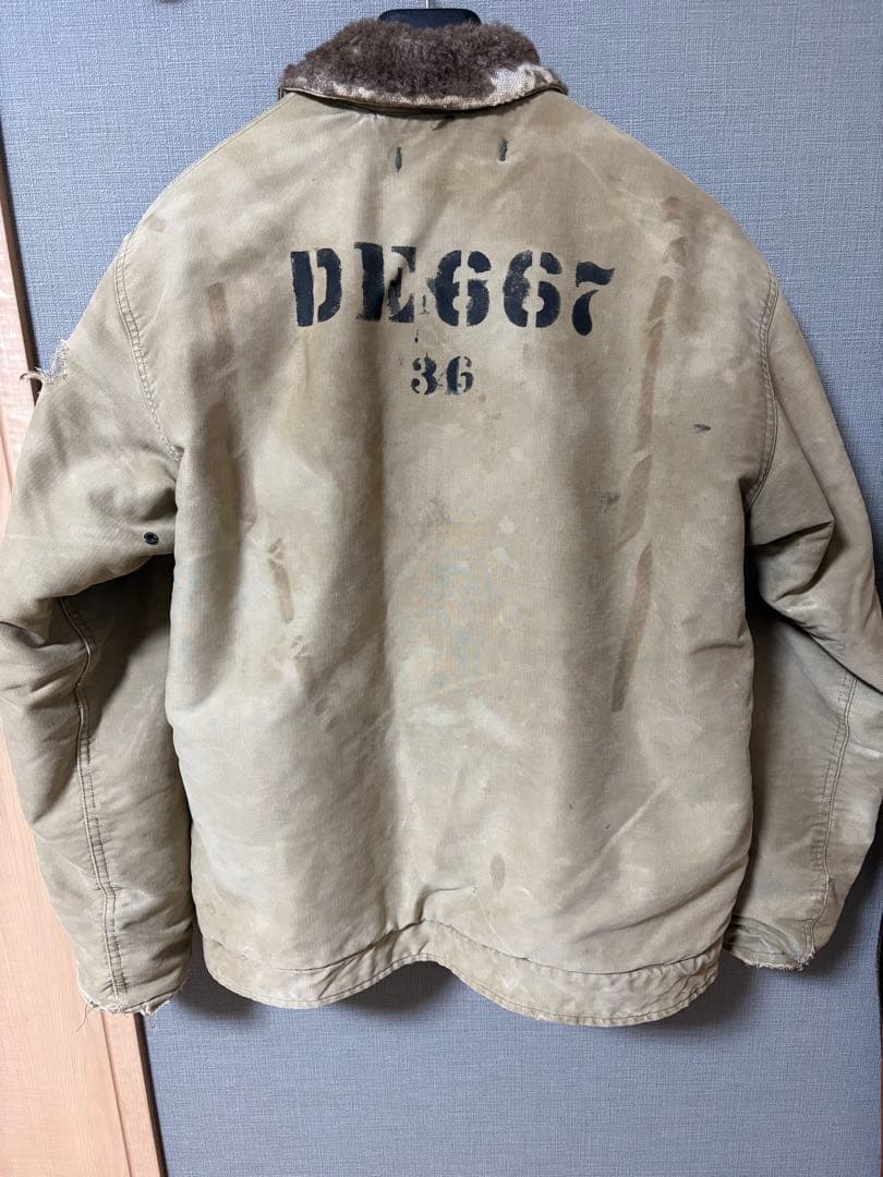 【実戦使用個体】 40s N-1デッキジャケットCONMAR ステンシル