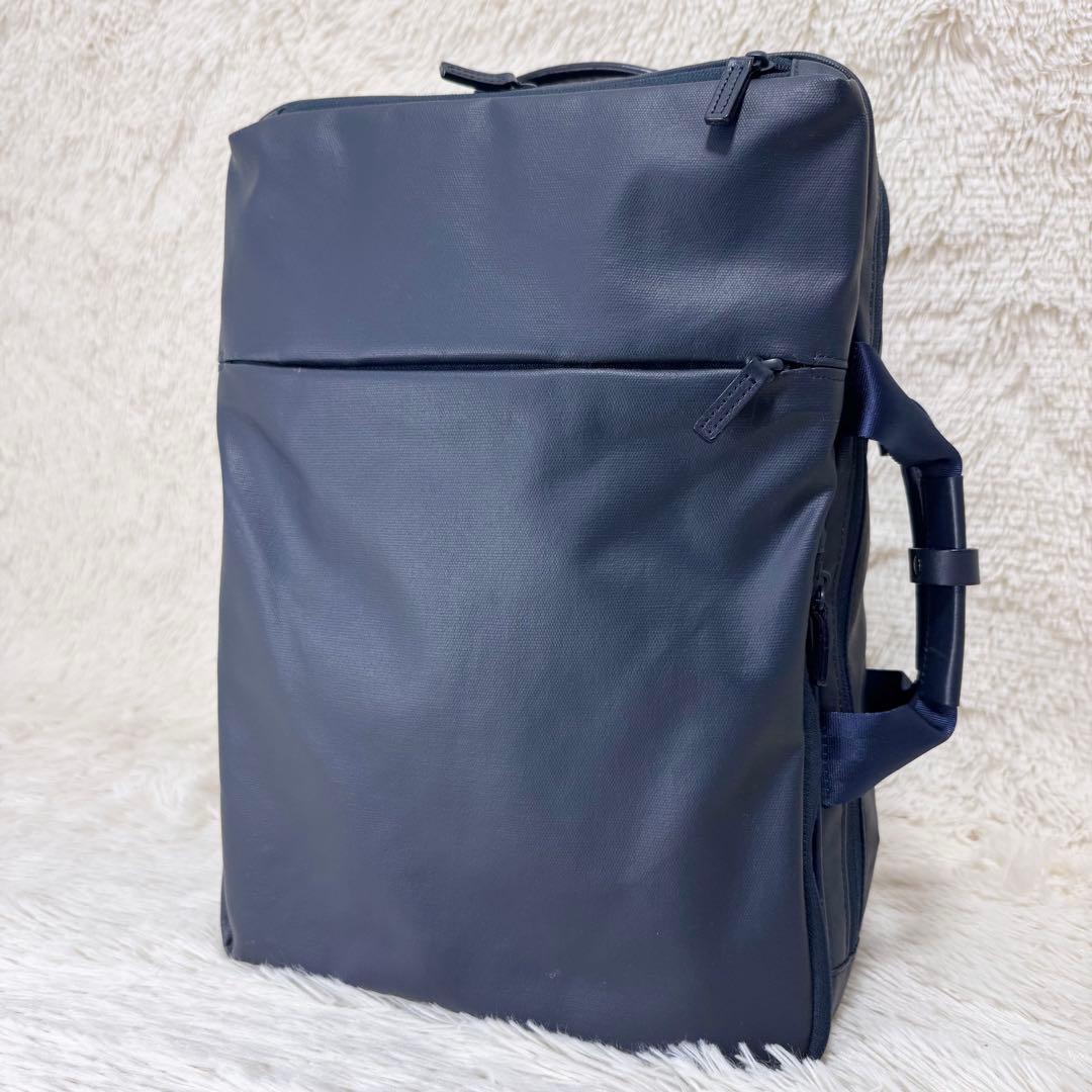 希少 エース ace. ダブルハンドル リュック ビジネスリュック 紺