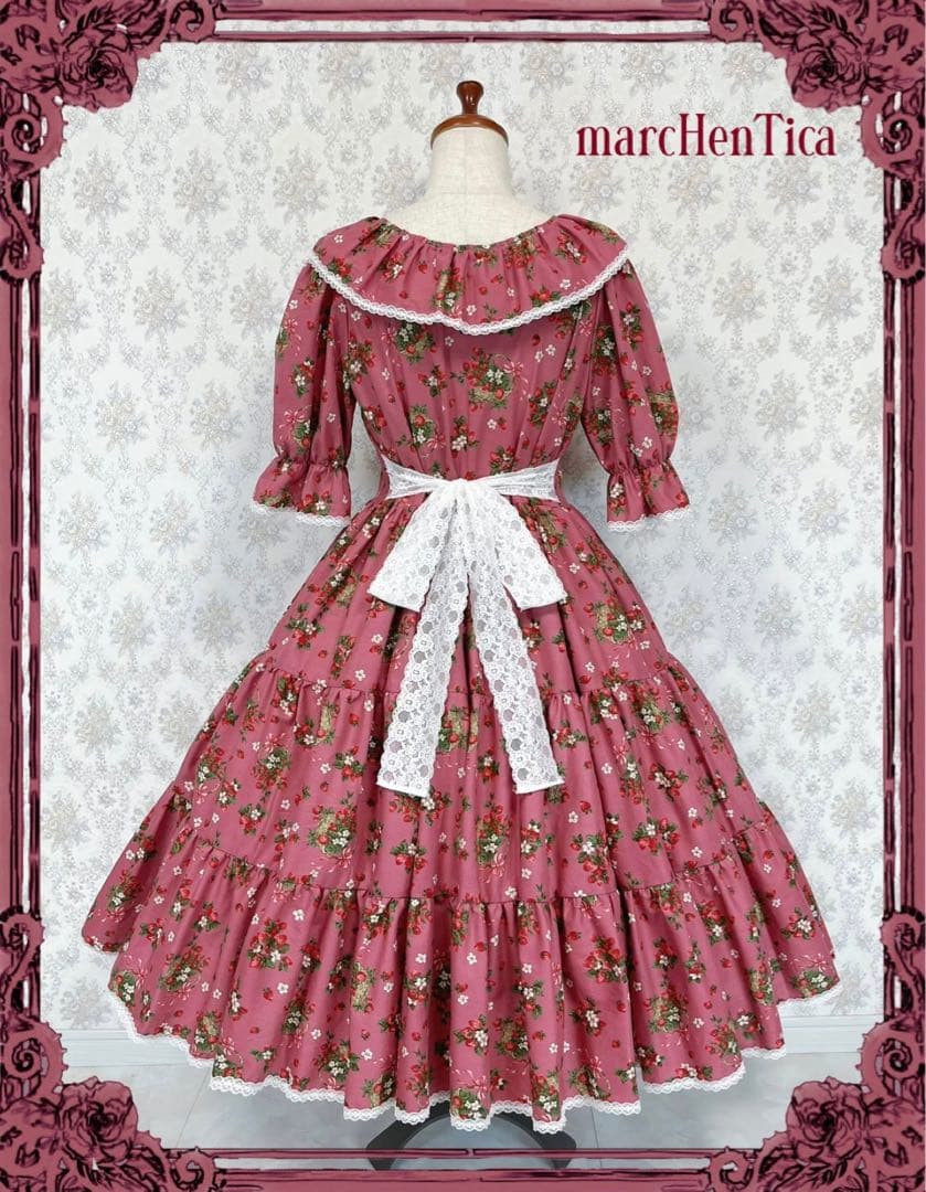 marcHenTica メルヘンティカ　ストロベリーバスケットワンピース　ピンク
