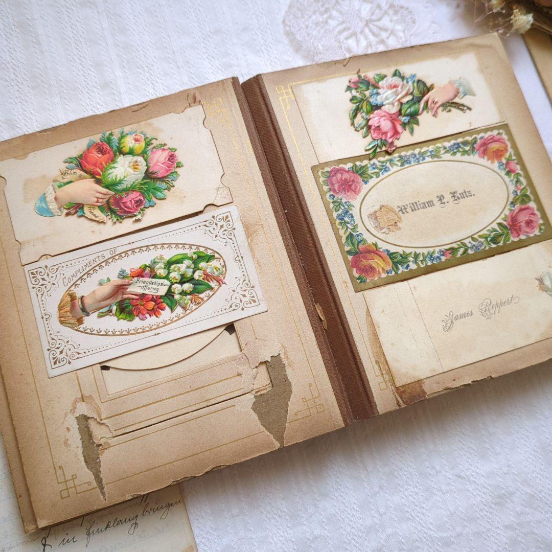 激レア 1900年初頭 コーリングカード コレクション本 クロモス 洋書 古書