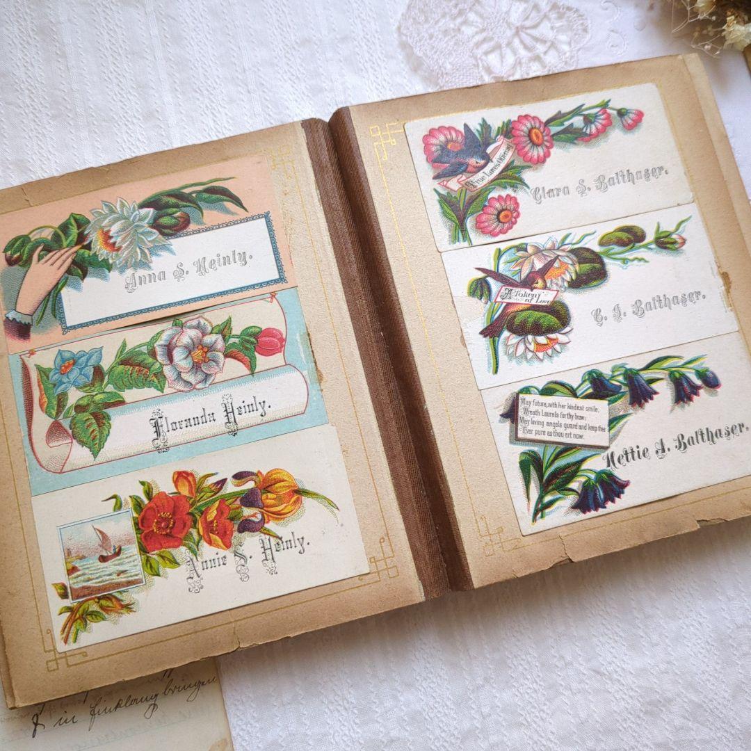 激レア 1900年初頭 コーリングカード コレクション本 クロモス 洋書 古書