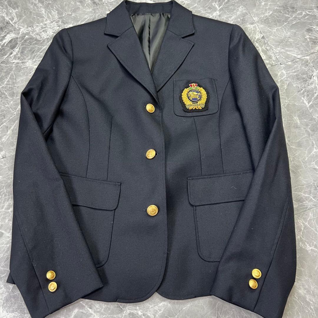 極美品♡バーバリーロンドン　紺ブレ　エンブレム　金ボタン　ネイビー　160