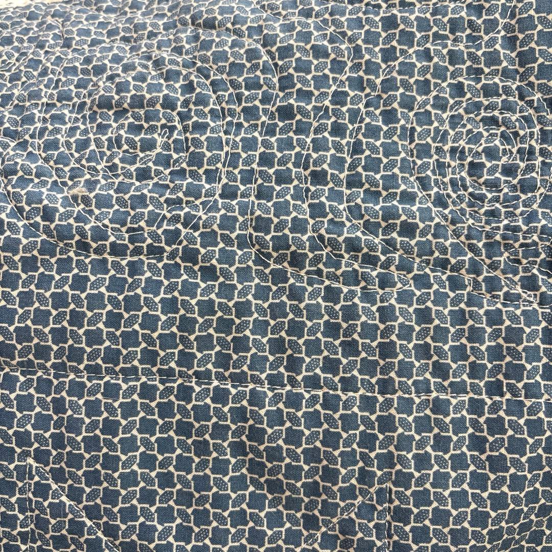 【vintage】 ♦︎アメリカンアンティークキルト♦︎船と星のパターンキルト