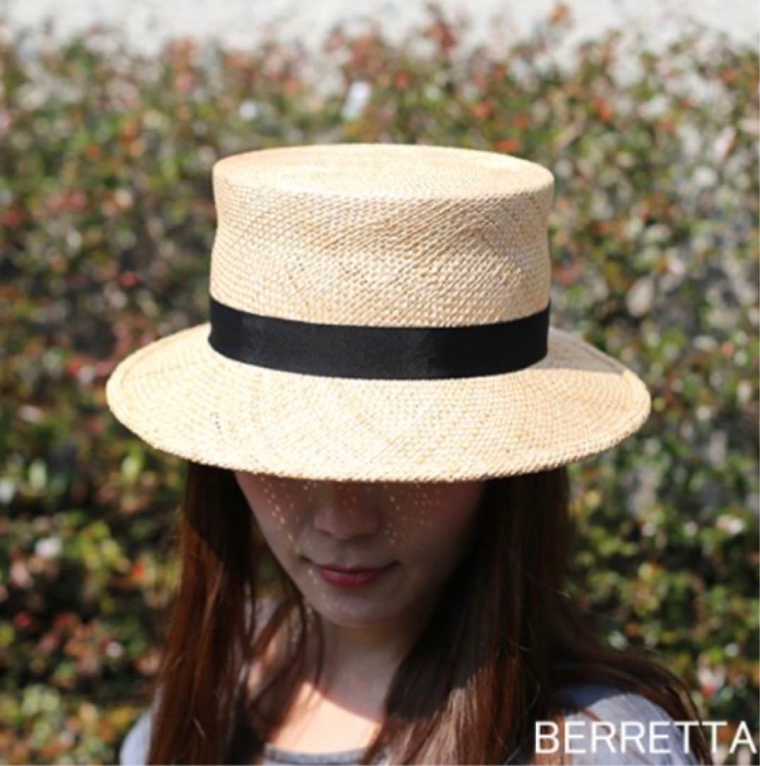 BERRETTA ハット　ベルレッタ　麦わら帽子　ストローハット