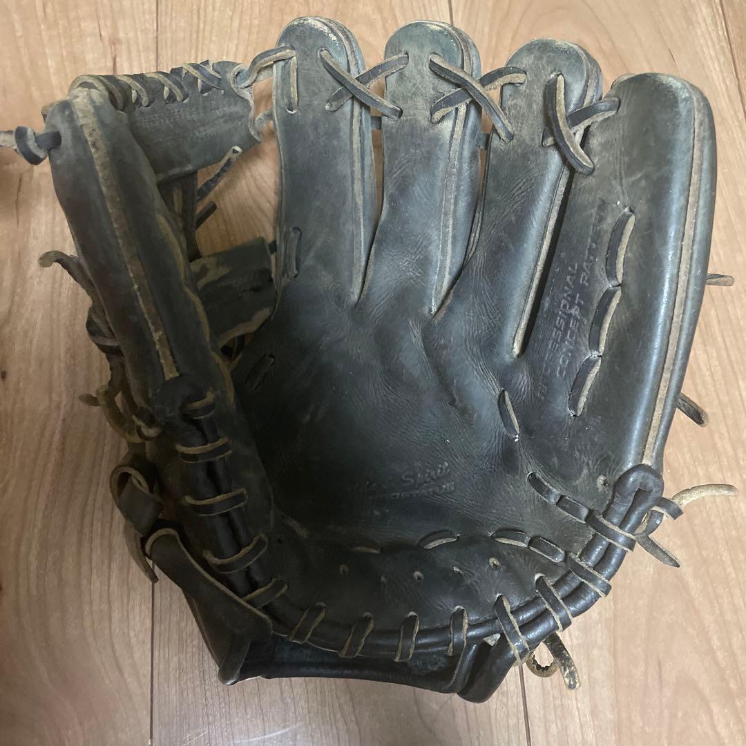 ZETT 硬式グローブ 黒　内野手用