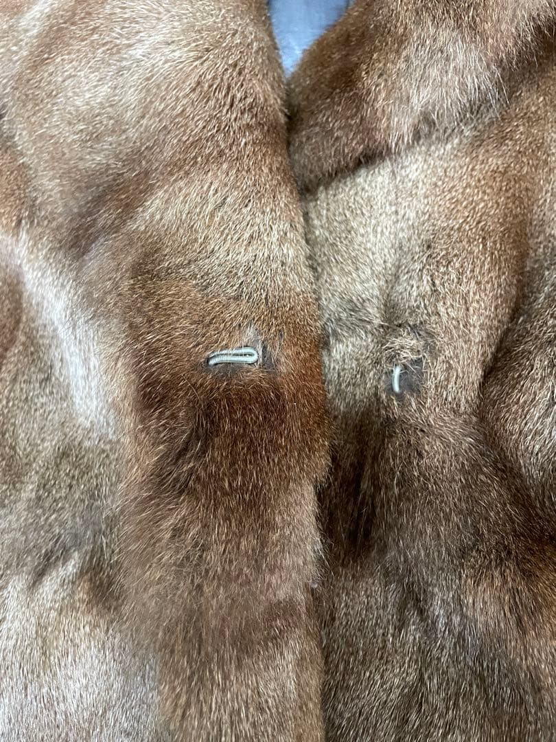 美品　孔雀 PEACOCK FEATHER ミンク　毛皮　コート　ブラウン