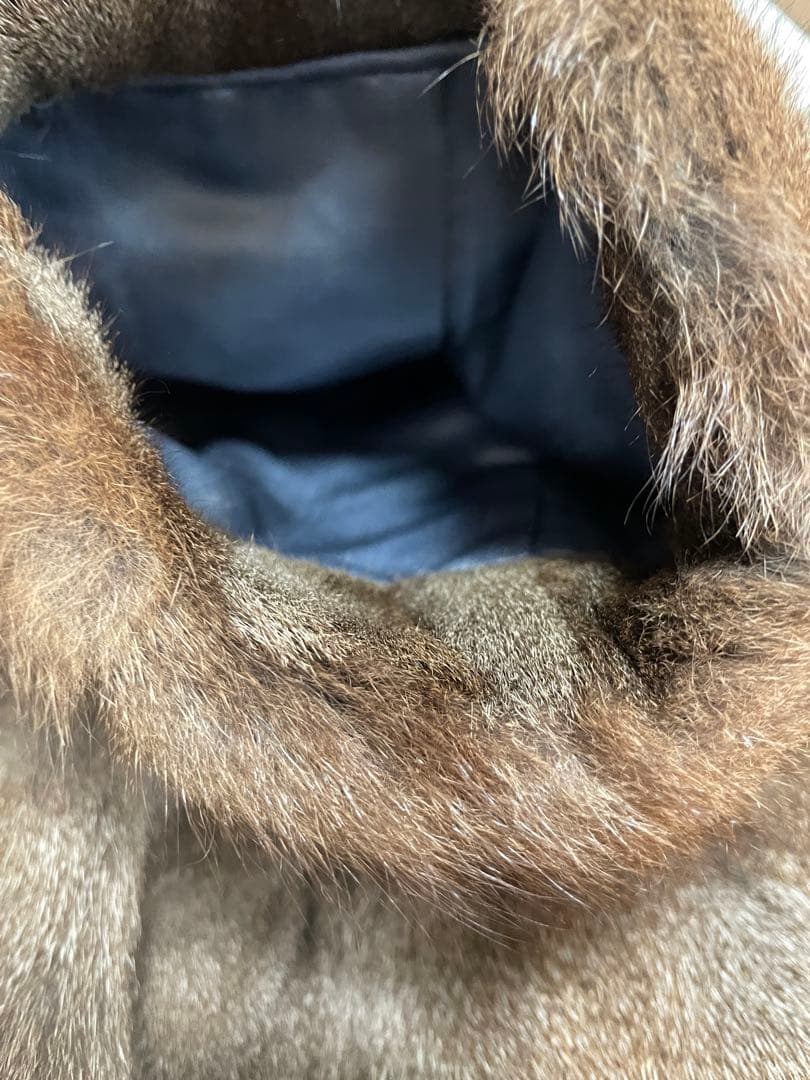 美品　孔雀 PEACOCK FEATHER ミンク　毛皮　コート　ブラウン