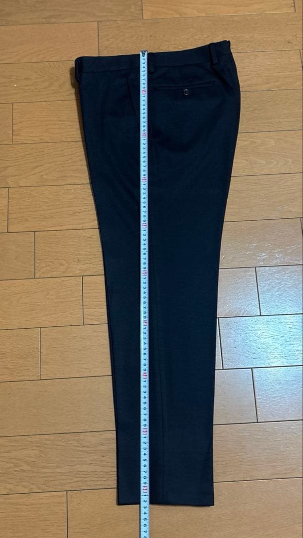 本日限定価格azabutailorネイビービジネススーツ(ジャージスーツ)