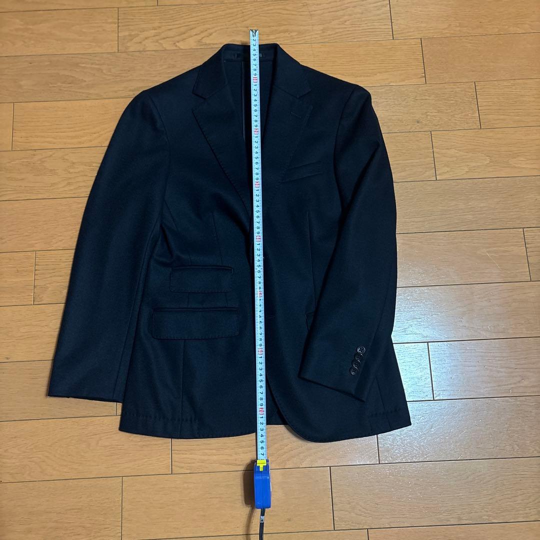 本日限定価格azabutailorネイビービジネススーツ(ジャージスーツ)