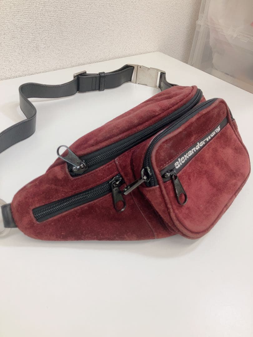 ★激レア アレキサンダーワン バーガンディ アッティカ スエード ウエストバッグ