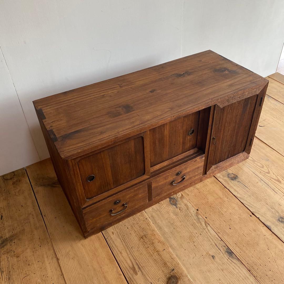 アンティーク チェスト 箪笥 ローボード テレビ台 昭和レトロ z825