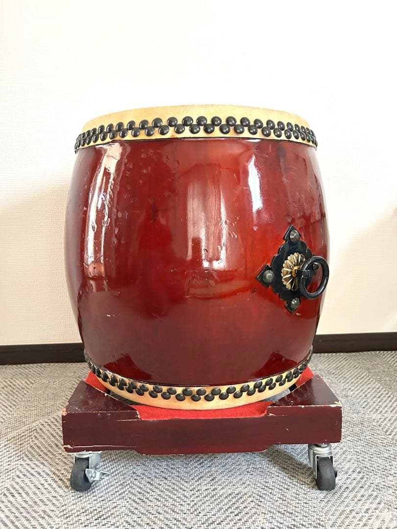 長胴太鼓　和太鼓　1.4寸　耳なし　台座・カバーセット