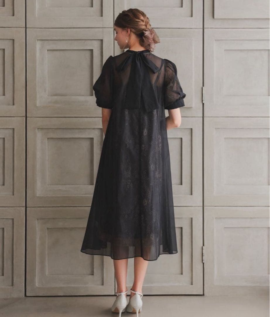 ドリードール　Aラインシアードレス　ブラック　M