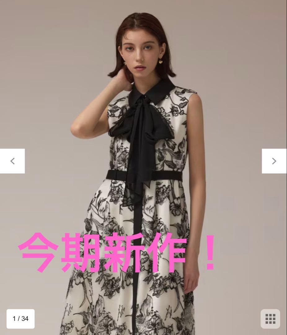 未使用級！グレースフラワー刺繍ボウタイドレス　ダイアグラム　グレースクラス