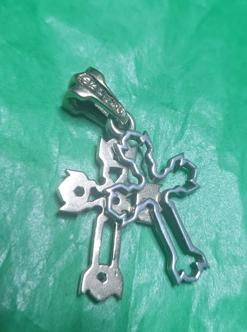 アルページュ　ネックレス　チャーム　クロス　シルバー　ピンクゴールド　ジルコニア