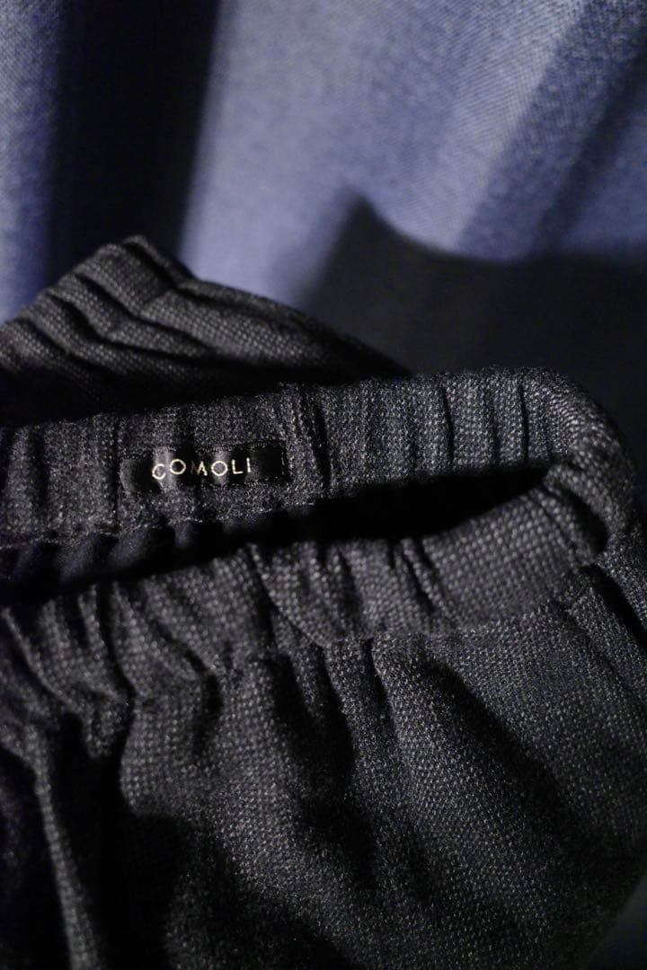COMOLI強縮ウールダブルジャケット/ドローストリングパンツ　セットアップ