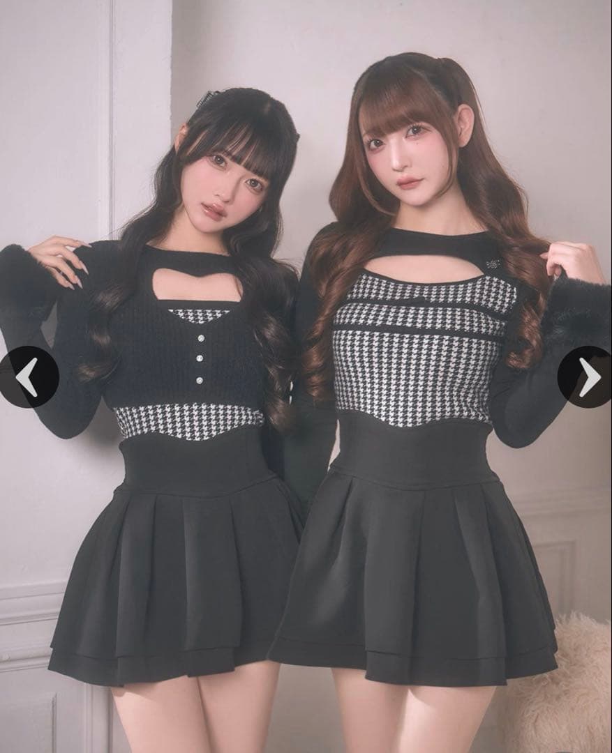 ミシェルマカロン　美脚スカート　ブラック　L