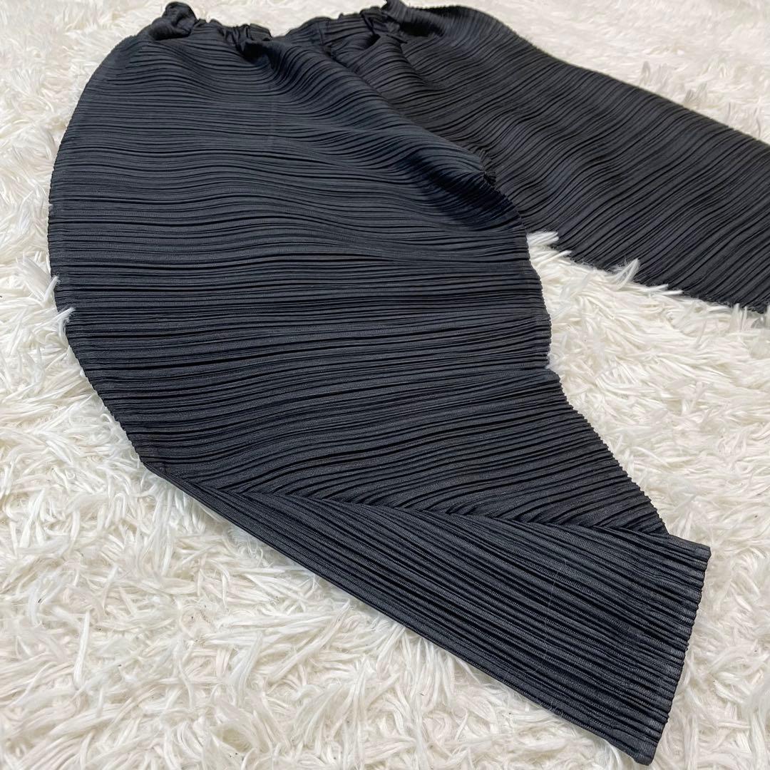 PLEATS PLEASE　変形　切り替え サルエルパンツ　ブラック