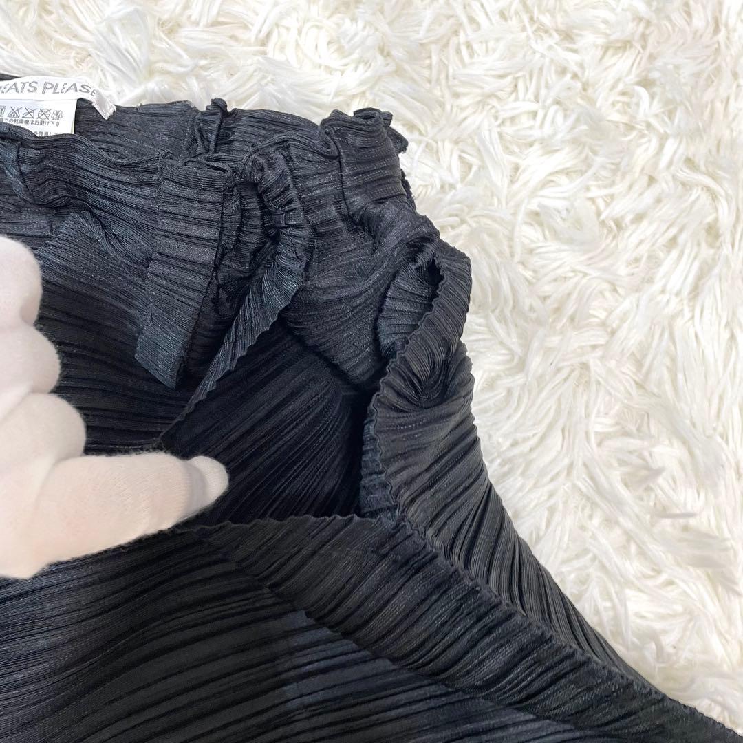 PLEATS PLEASE　変形　切り替え サルエルパンツ　ブラック