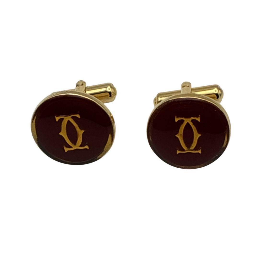 【美品】Cartier カルティエ カフス タイピン セット ダブルC ロゴ