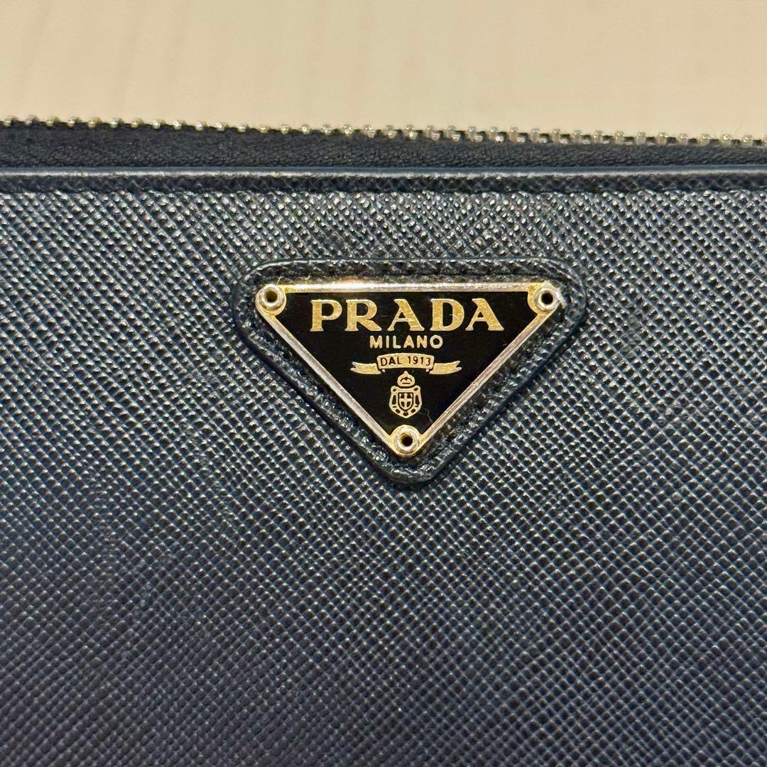 d*n様 PRADA プラダ 長財布 サフィアーノ ブラック 1M1188
