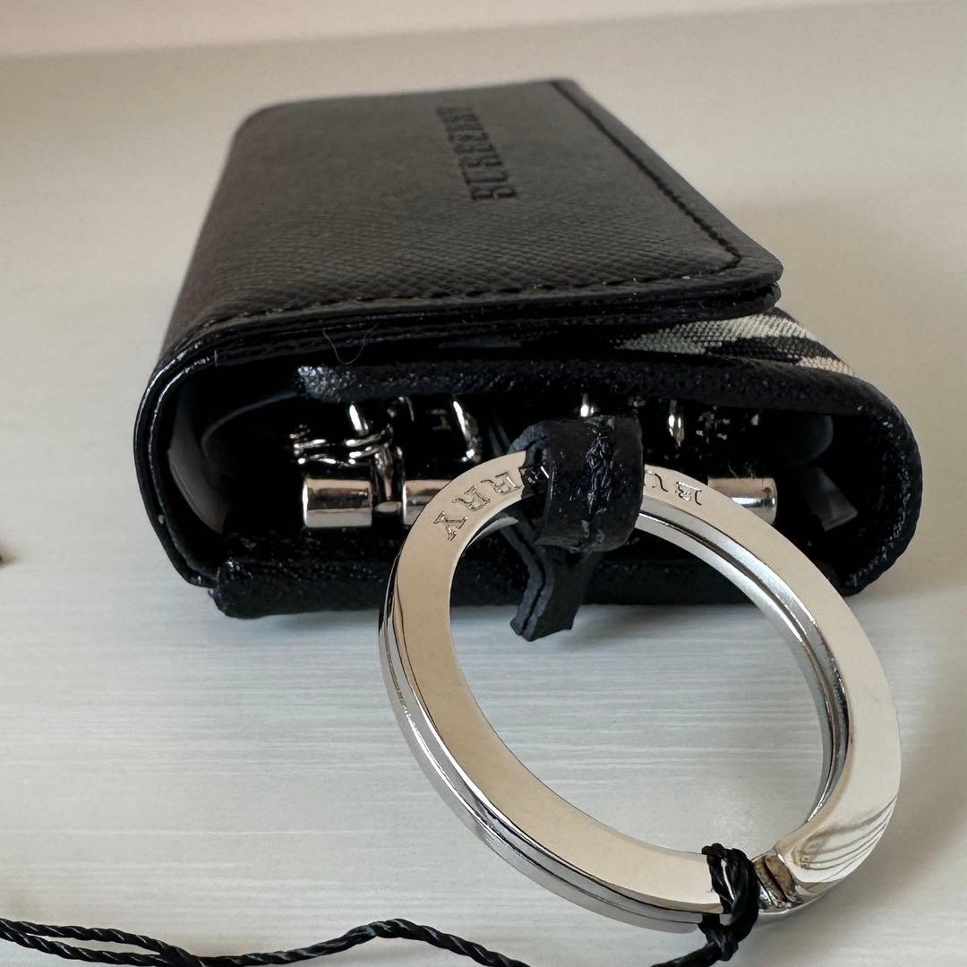 【未使用】Burberry バーバリー　ノバチェック　キーケース　レザー　4連