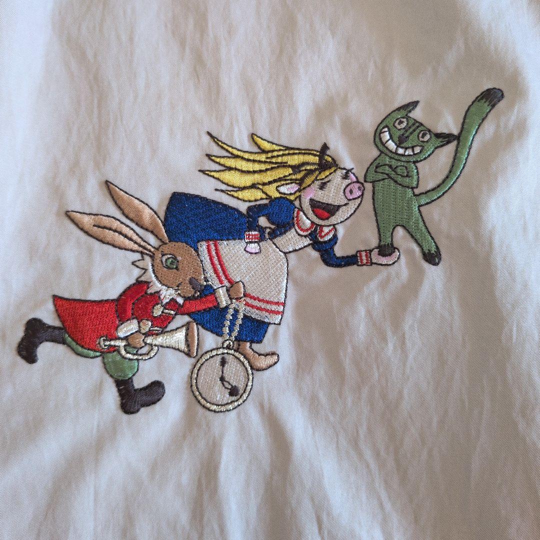 OLLEBOREBLA　カットソー　ぶたさん刺繍　異素材ミックス　アリス赤ずきん