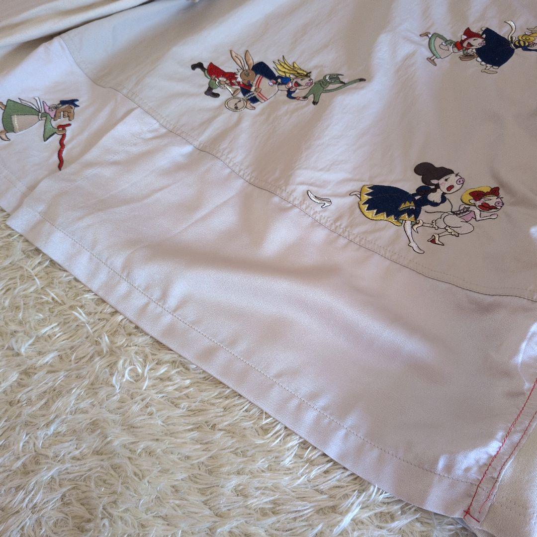 OLLEBOREBLA　カットソー　ぶたさん刺繍　異素材ミックス　アリス赤ずきん