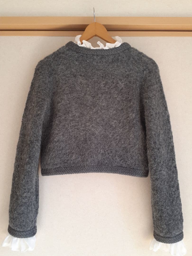 SNIDEL 　ファーライクフリルニットジャケット