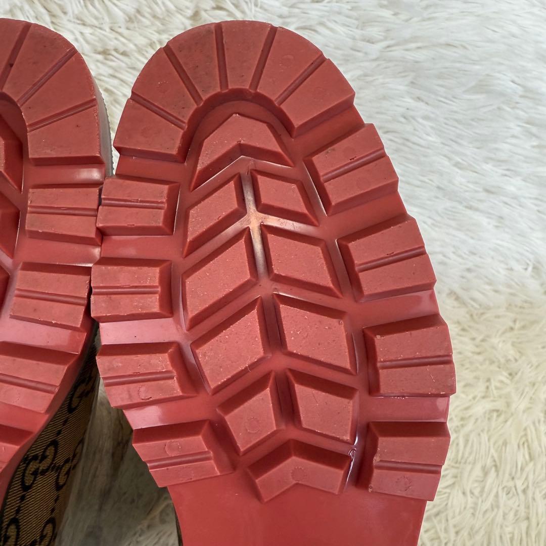 専用 セール対象外品 美品 GG GUCCI グッチ レインブーツ 長靴 23㎝