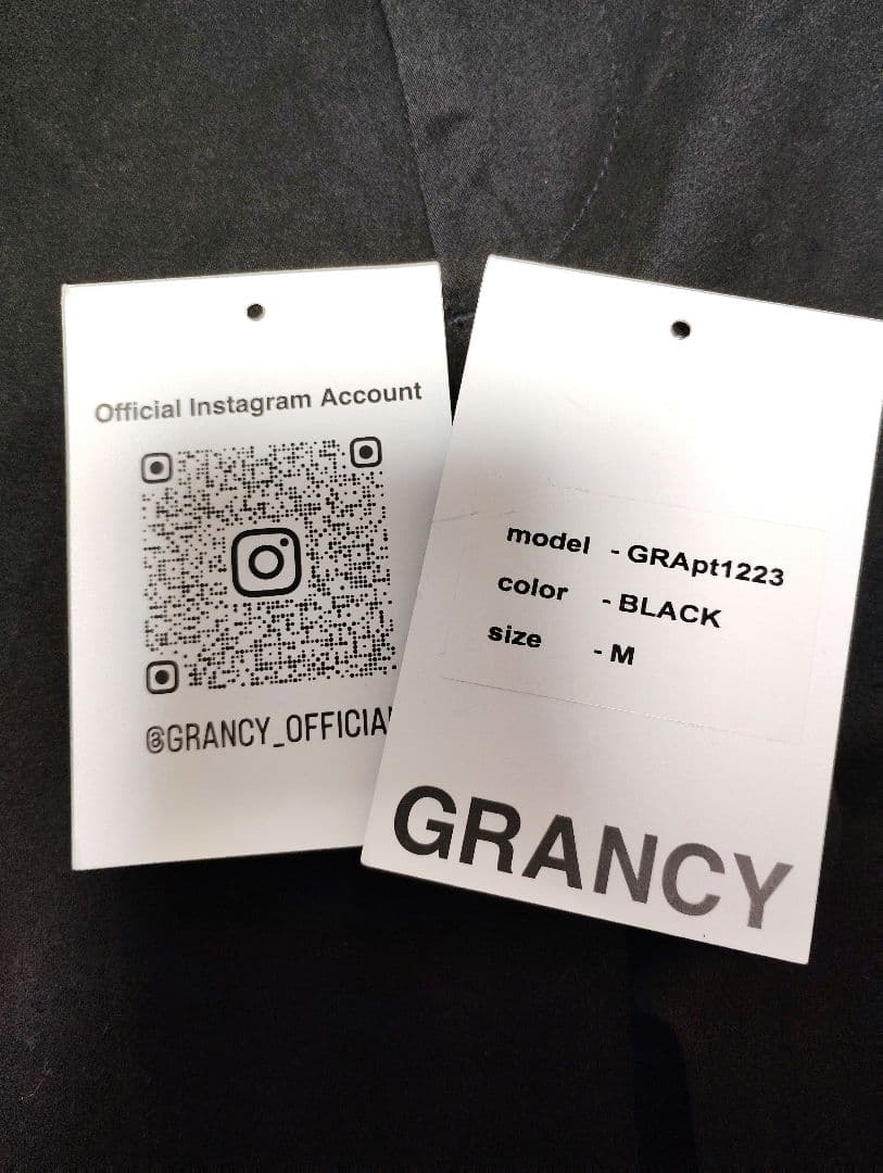 【GRANCY】ジップデザイン カーゴパンツ M ブラック