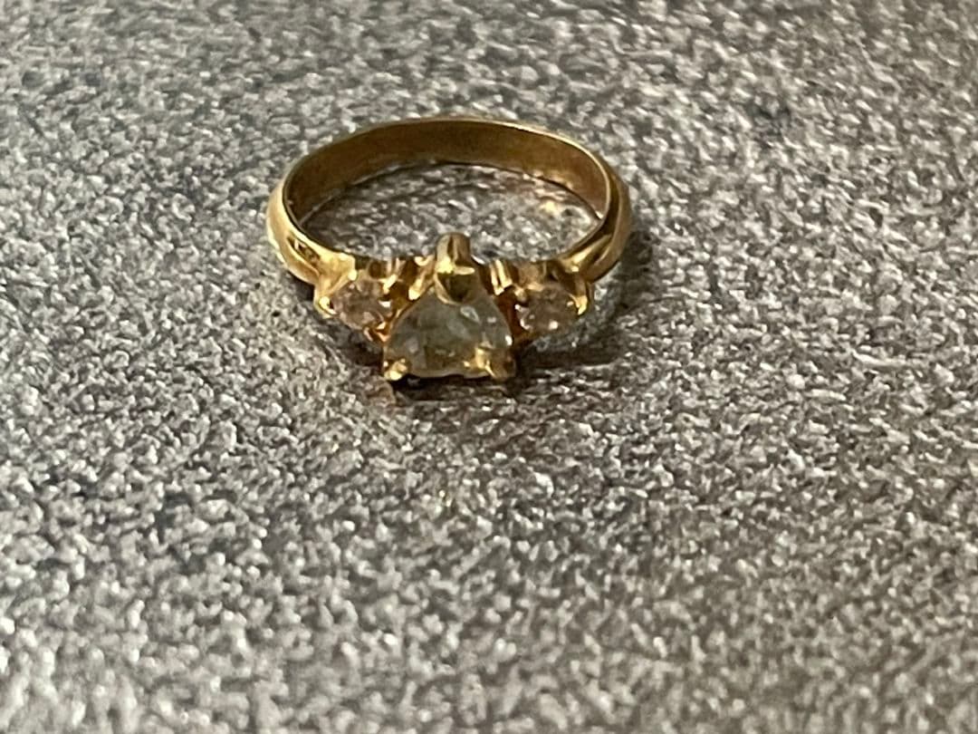 鑑定済 k18 ネックレス ピンキーリング