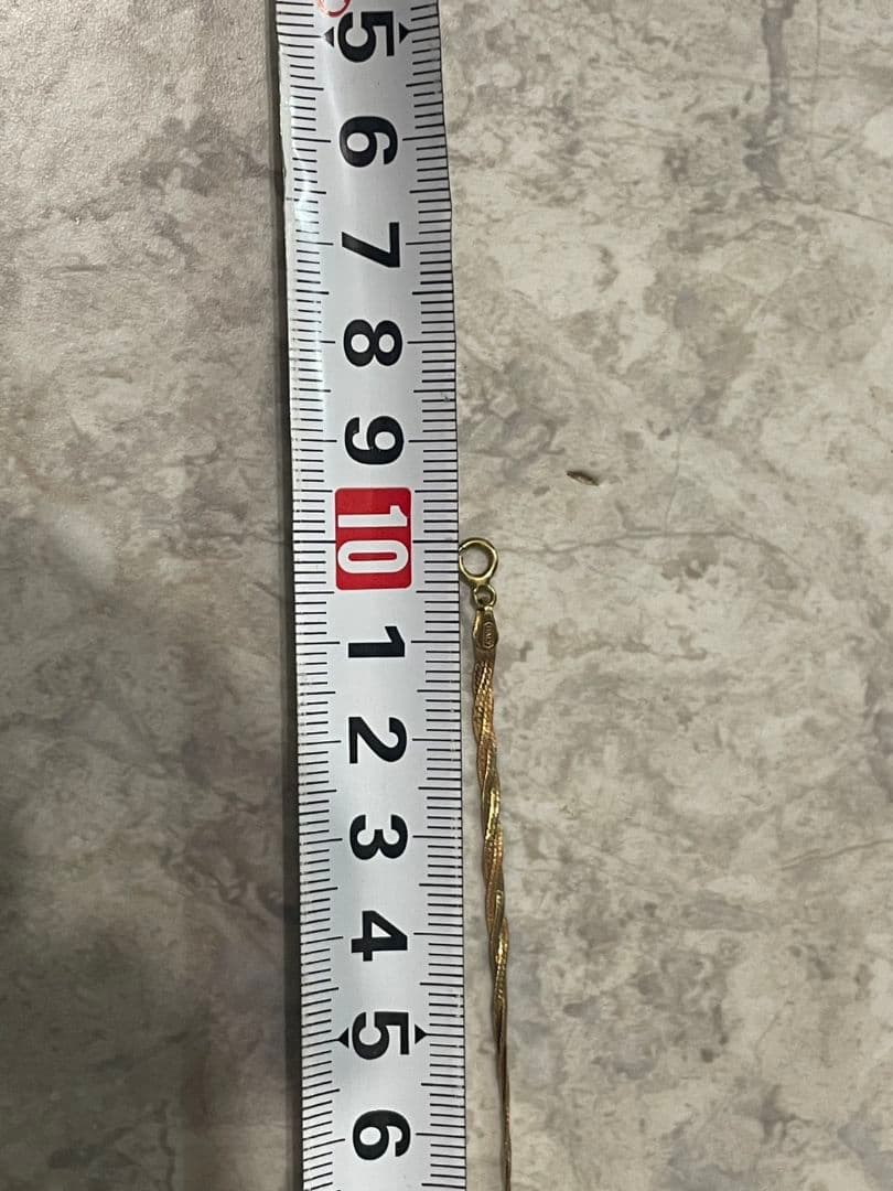 鑑定済 k18 ネックレス ピンキーリング