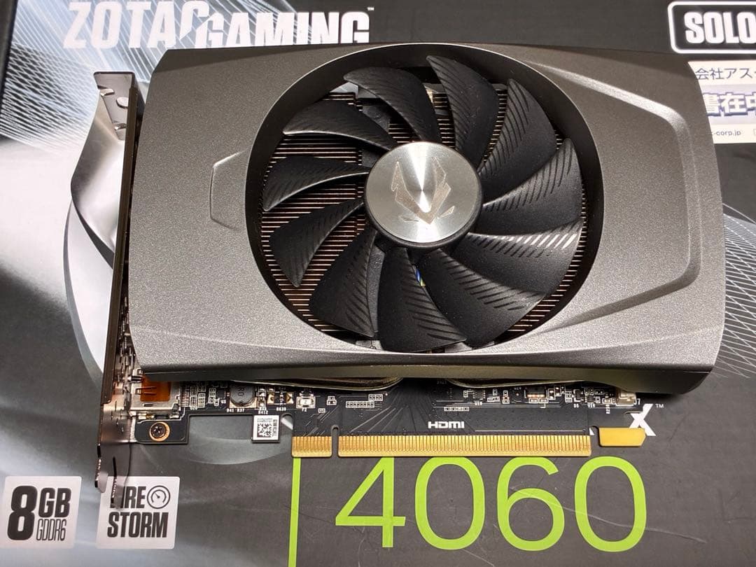 【美品】ZOTAC GeForce RTX 4060 8GB SOLO