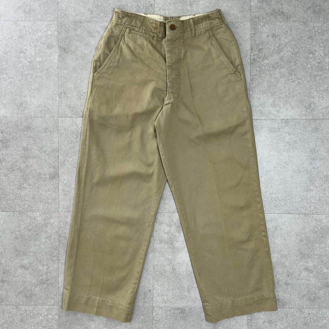 希少　アメリカ軍　チノパン　45カーキ　khaki 実物　ビンテージ　オリジナル