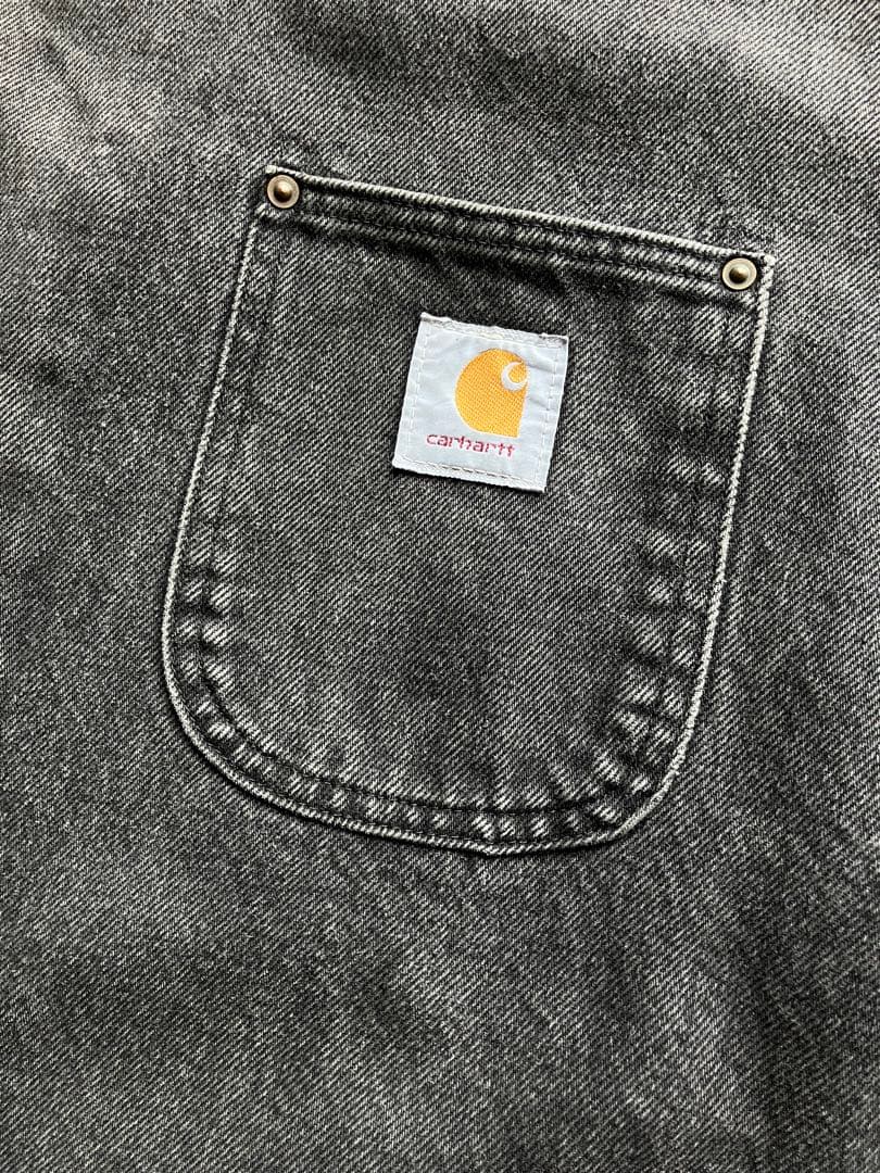 90s USA製 カーハート South Westブラックデニム チョアコート