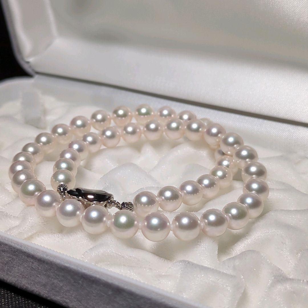 サナ【花珠】あこや真珠 ネックレス 約7.5-8.0mm 453