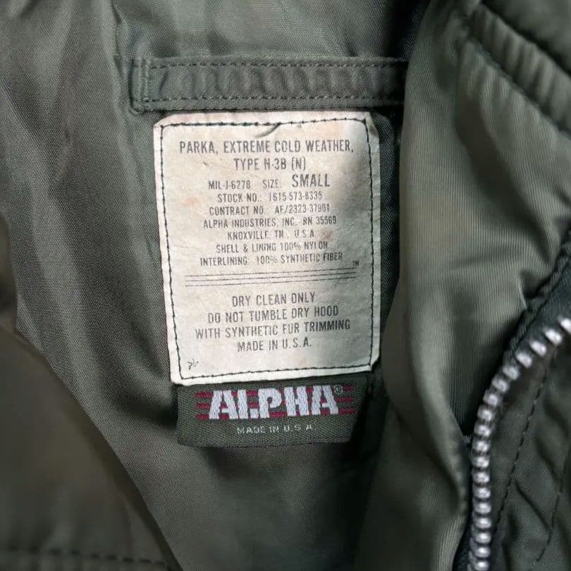 お正月価格【希少】ALPHA N-3B フライトジャケット Sサイズ USA製