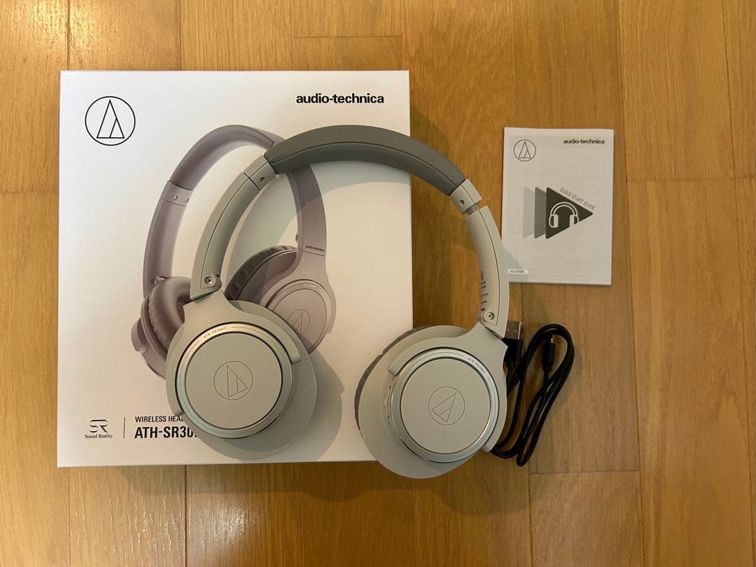 オーディオテクニカ　ワイヤレスヘッドホンATH-SR30BT GY [グレー]