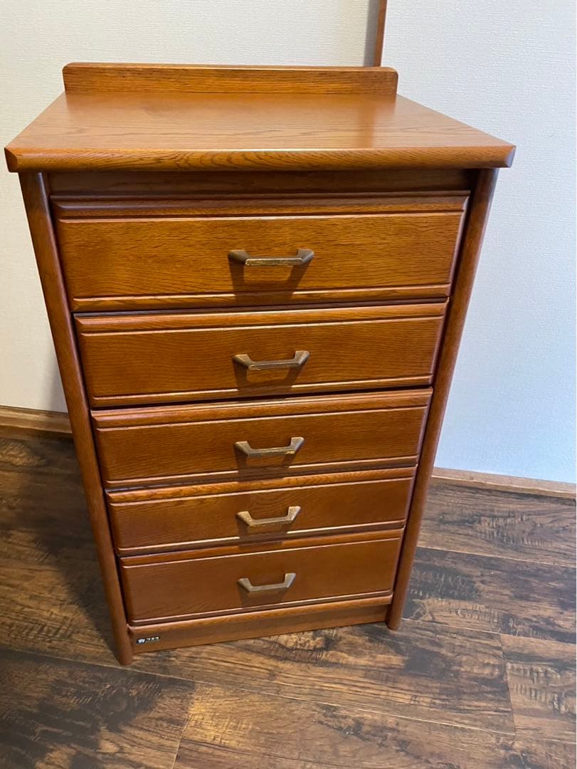 KARIMOKU カリモク　アンティーク　チェスト　5段　サイドキャビネット