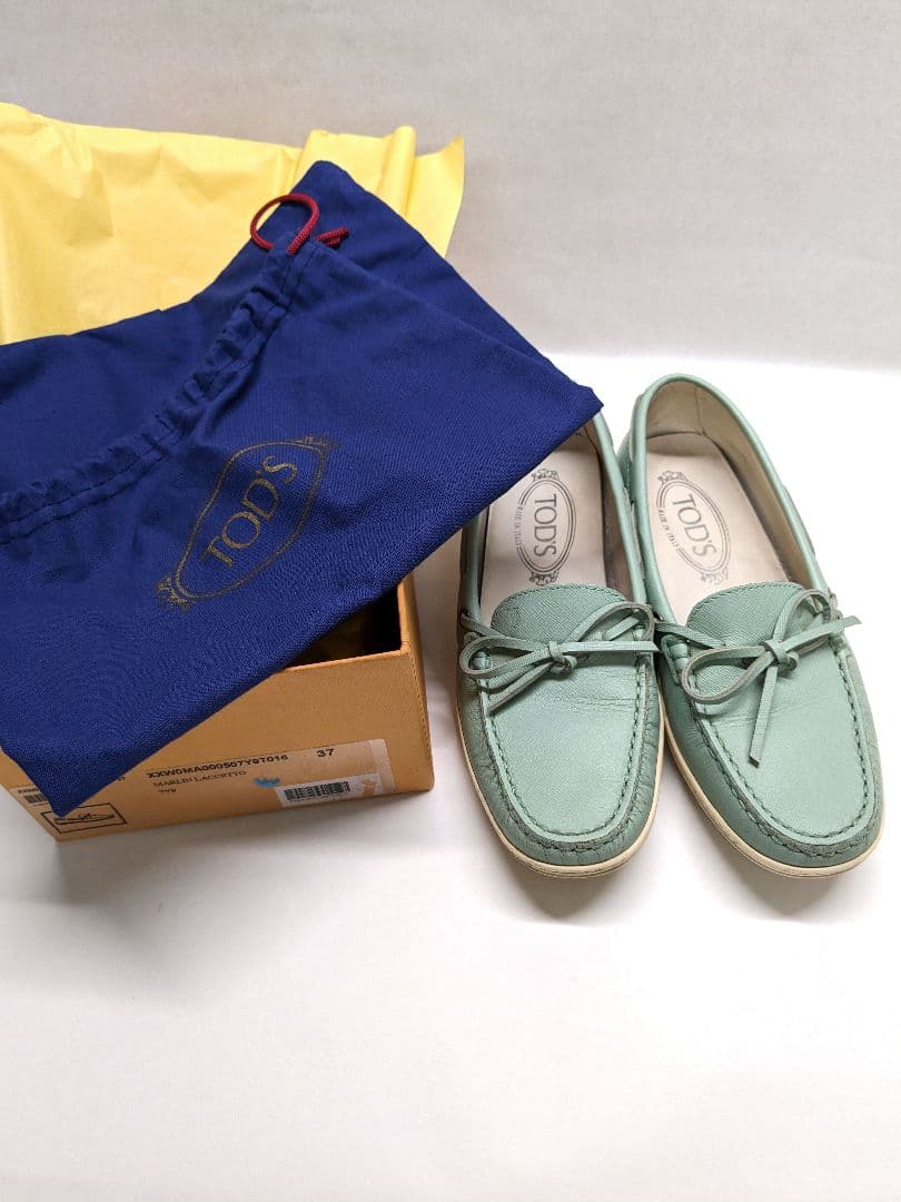 TOD'Sトッズ　レディースローファーモカシンドライビングシューズ37　24cm