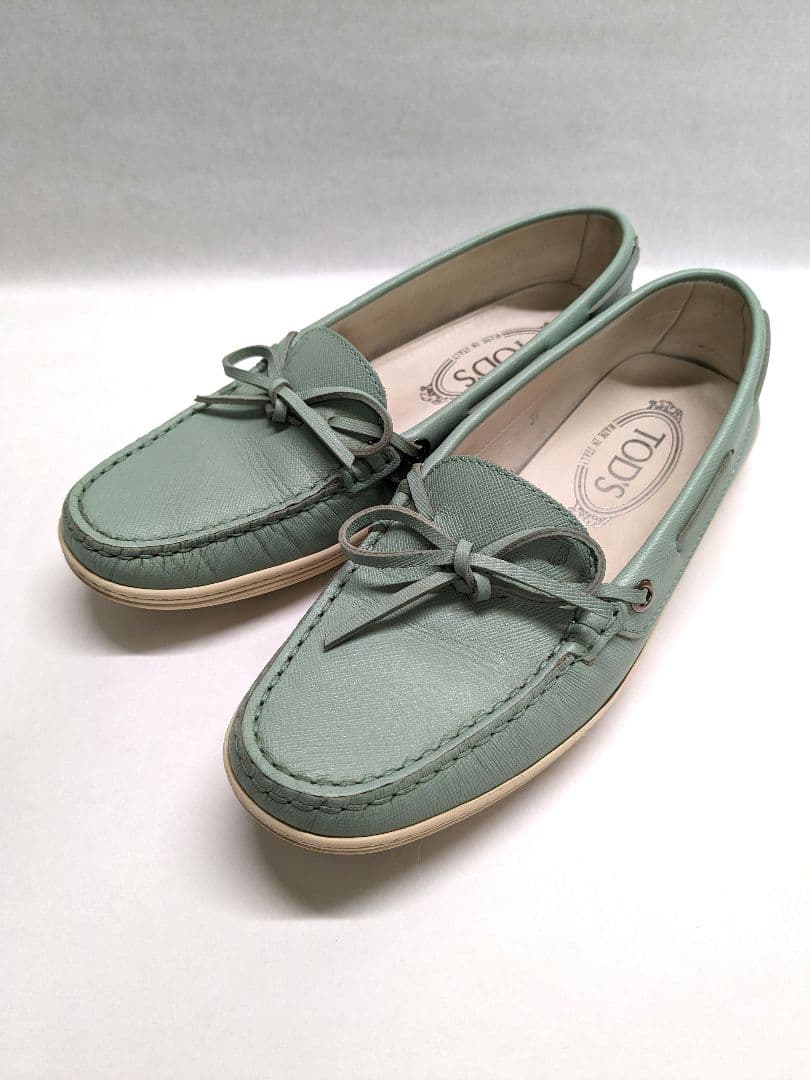 TOD'Sトッズ　レディースローファーモカシンドライビングシューズ37　24cm